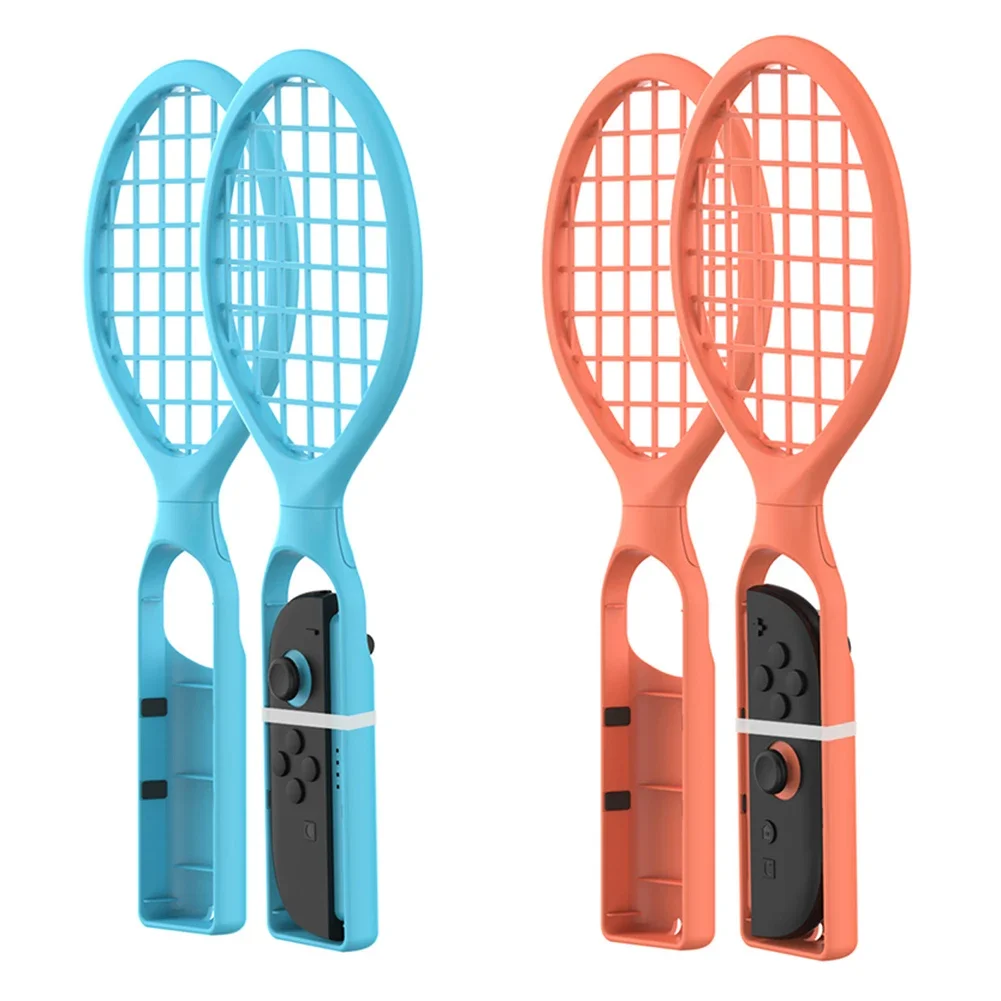 2PCS Tennis Racket for for Nintendo Switch 2/OLED Joy-Con Controller Tennis Racquet Grip with Wrist Strap Sports Accessories Kit