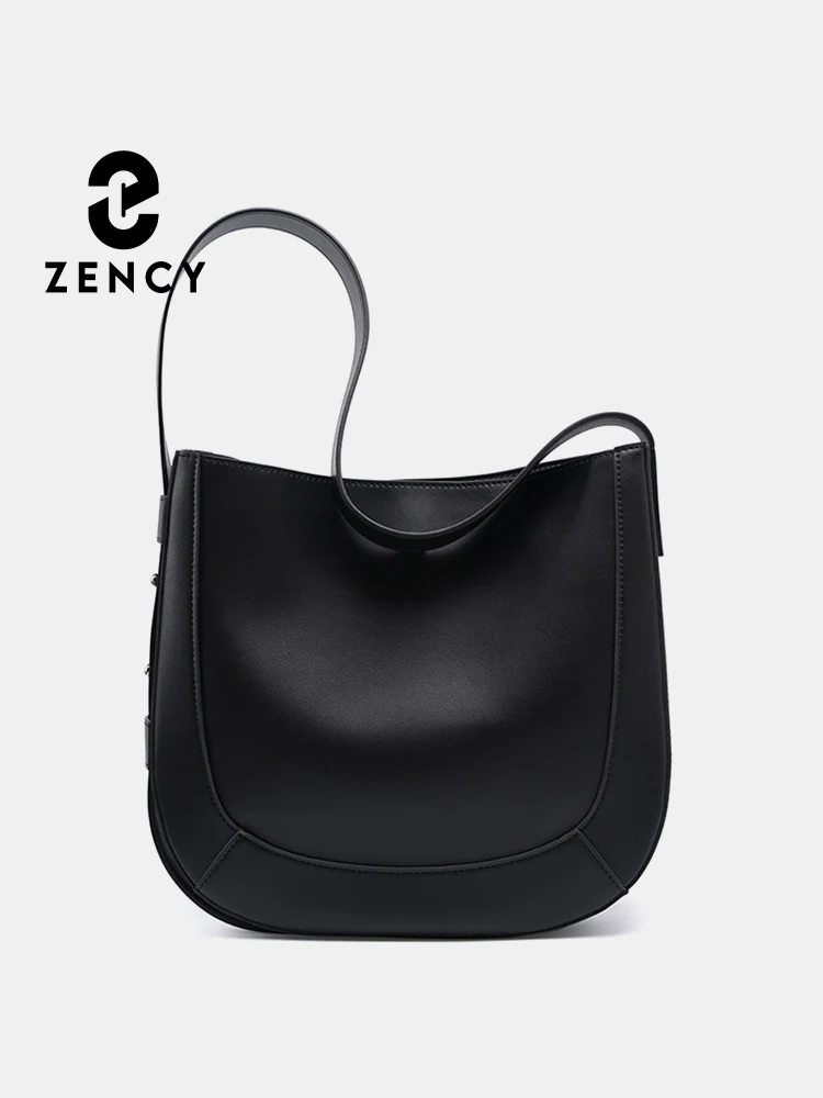 

Zency High Quality Women Bucket Solid Bag Split Leather Lady Luxury Handbag Shoulder Messenger Girls Commute Tote Big Capacity