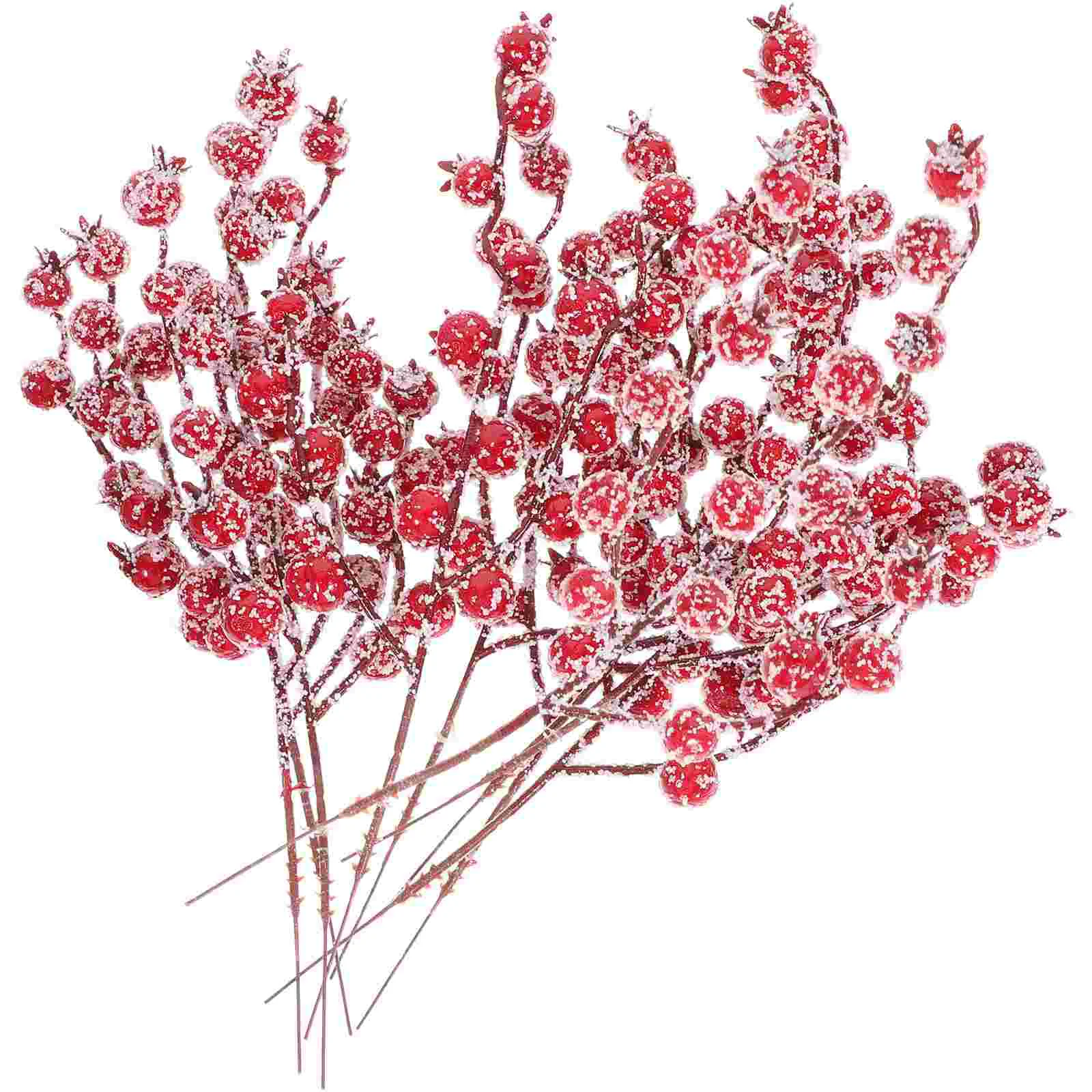 

Branches Artificial Berries Branch Flowers Christmas Bouquet Red Holly Berry Stamen Plants Christmas Party Home Ornament