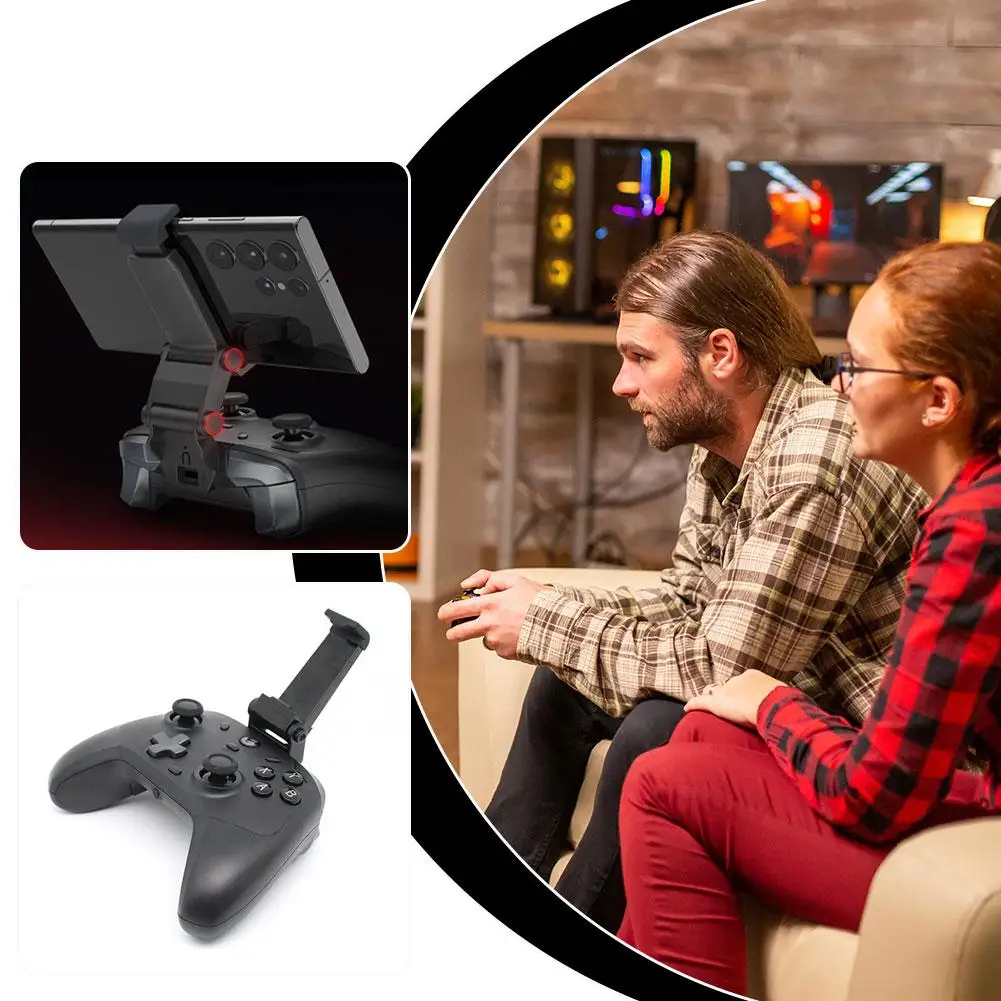 GameSir T4 Pro용 범용 게임패드 홀더 조정 가능한 미끄럼 방지 브래킷 Gamesir Cyclone 2용 휴대용 접이식 홀더