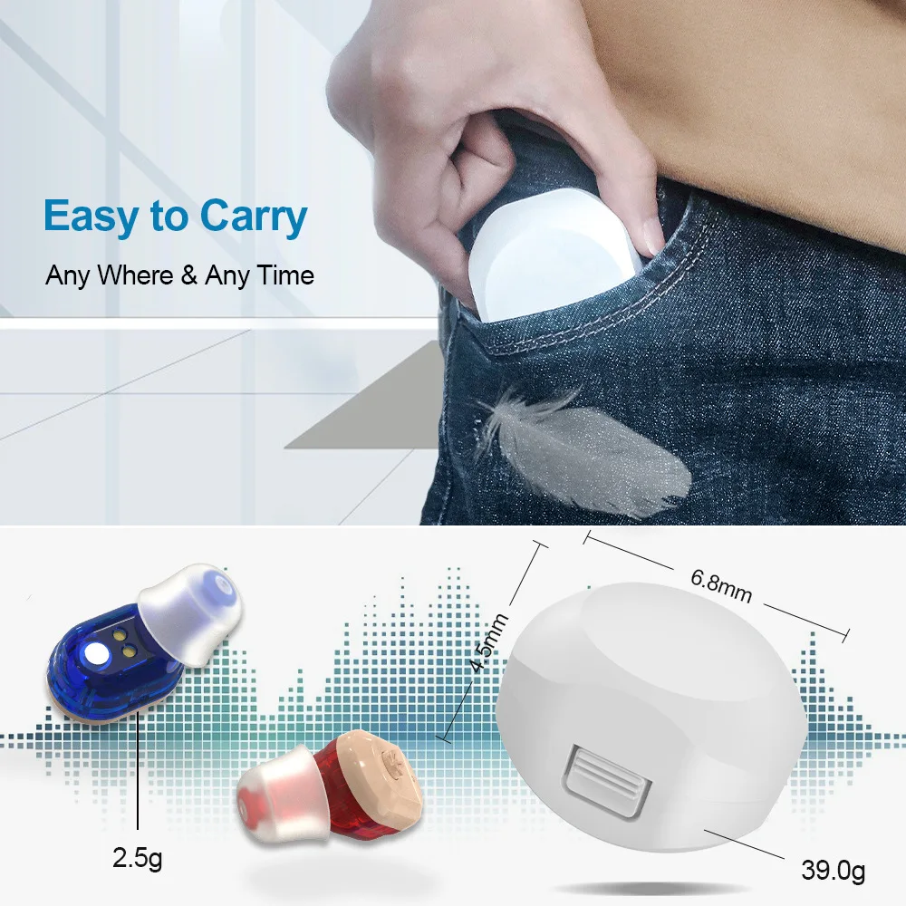 New TWS Direct Filling Sound Amplifier Hearing Aid Headphones Hearing Aid For Deaf Elder and hearing loss 4