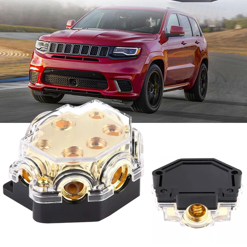 

1X In 5 Ways Out Way Power Distribution Block 0/2/4 Gauge 2/4/8 Gauge Out Car Audio Modification Insurance Part