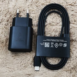 Samsung 25W EU USB - C Wall Charger with Super Fast Charging Capability - Black EU Add 1M