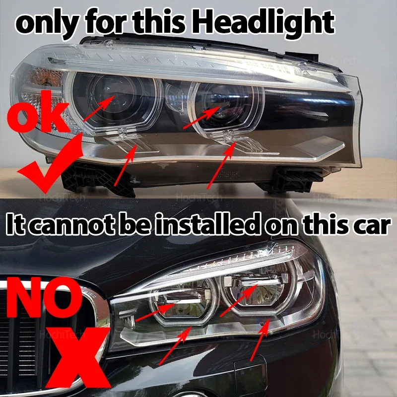 BMW X5 F15 X5M F85 2014 2015 2016 2017 2018용 노란색 LED 인서트 다이오드 보드 엔젤 아이 라이트 보드 주간 주행등