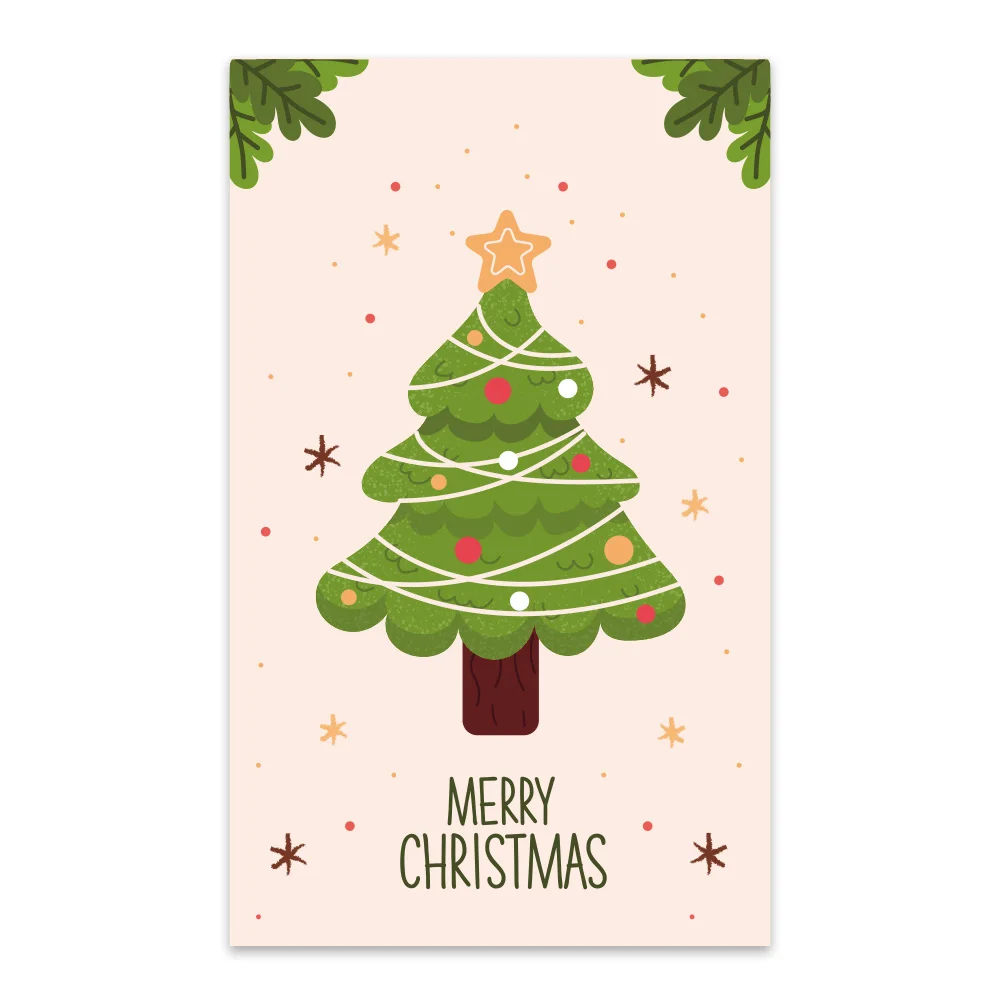 10-50Pcs Frohe Weihnachten Geschenk Karten Gruß Karte Weihnachten Baum Aufkleber Nette Design Für 2022 Neue Jahr – Detail 3