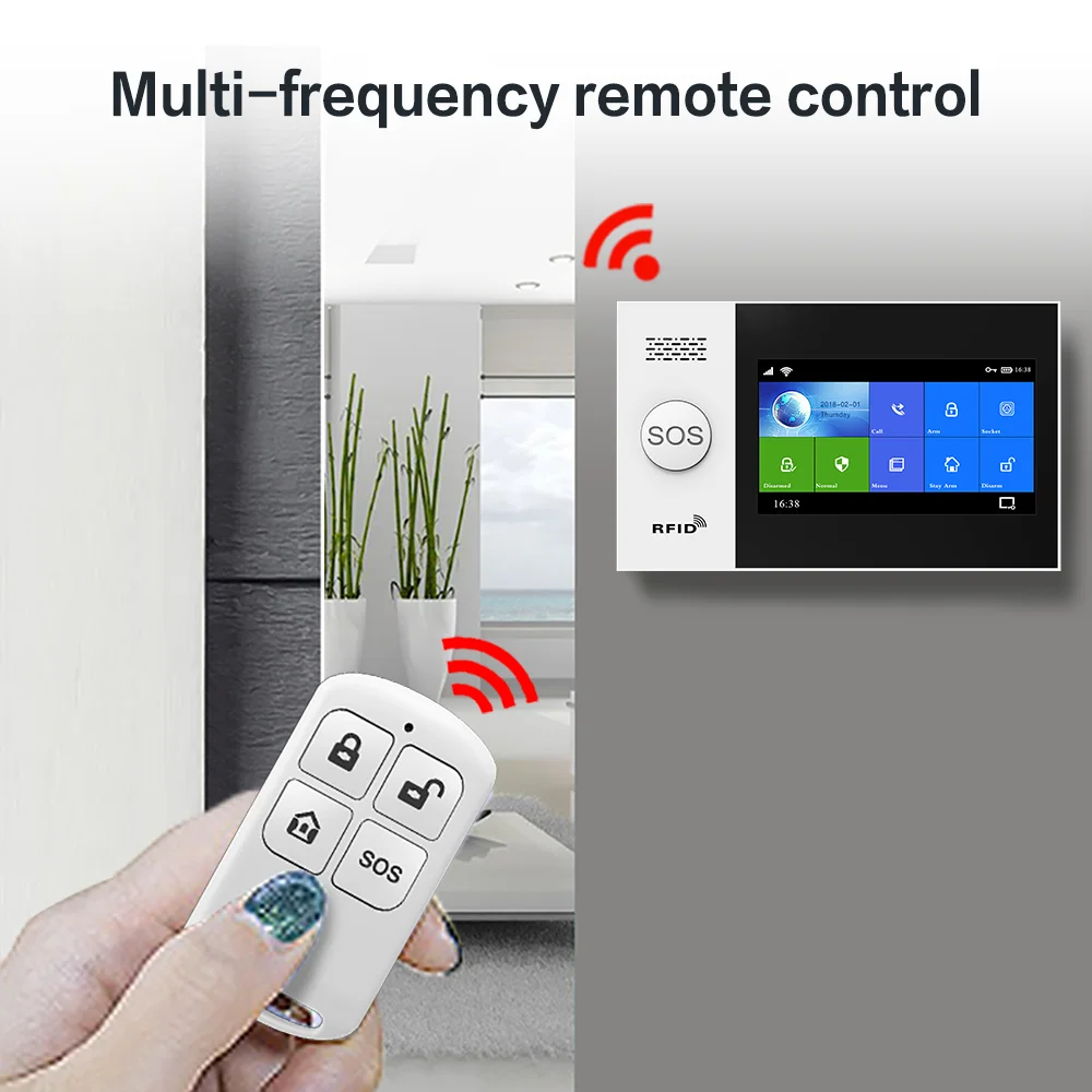 Remote Control HIVA PF-50 Wireless 433MHz Remote Controller Arm & Disarm Detector for Home Burglar Alarm System Security PG-103 105 106 107 150