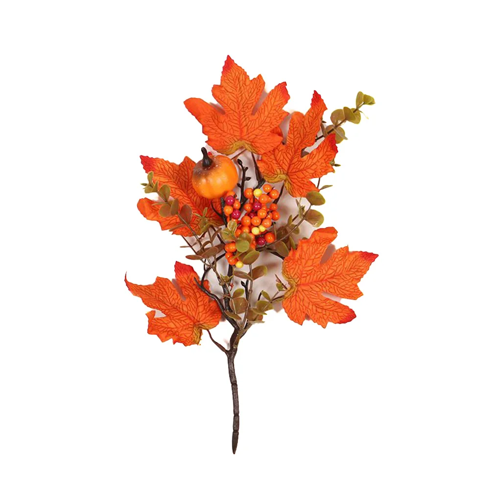 Künstliche Herbst Ahornblatt Pflanze Bouquet Fotografie Requisiten Blatt Nachahmung Ahornblatt gefälschte Pflanzen nach Hause Halloween DIY Dekoration – Detail 6