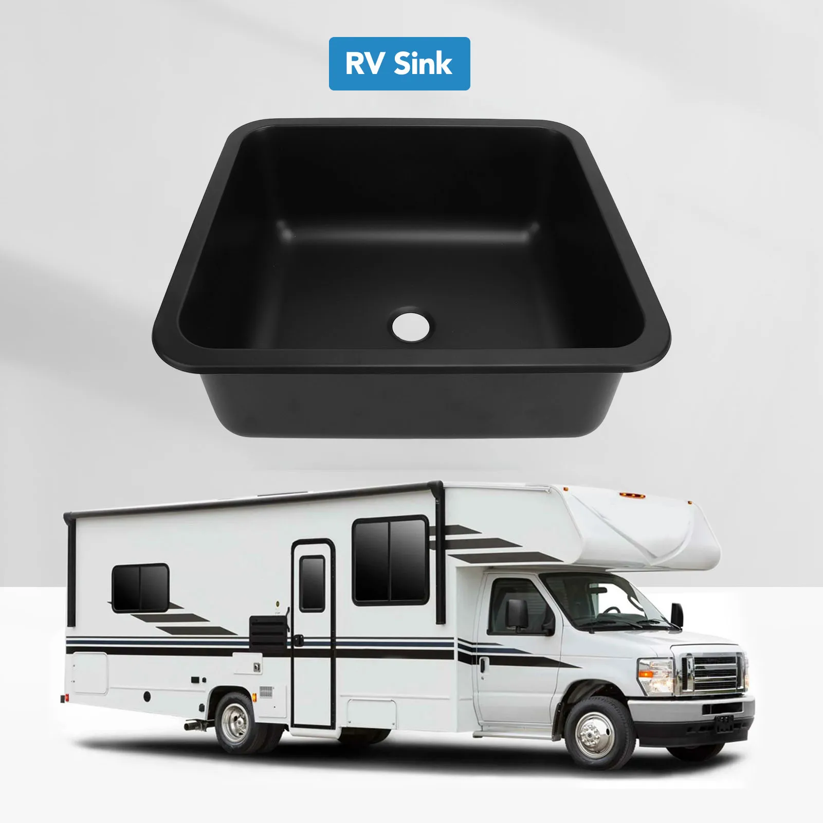 RV Sink Versatile 304 Stainless Steel Heat Resistant Embedded Installation Efficient Drainage Kitchen Wash Sink for Yacht