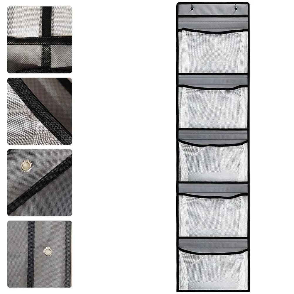 

5 Compartment Storage Hanging Bag Basket Clothes Organizer Shoe Rack for Wall Rolling Home Pockets