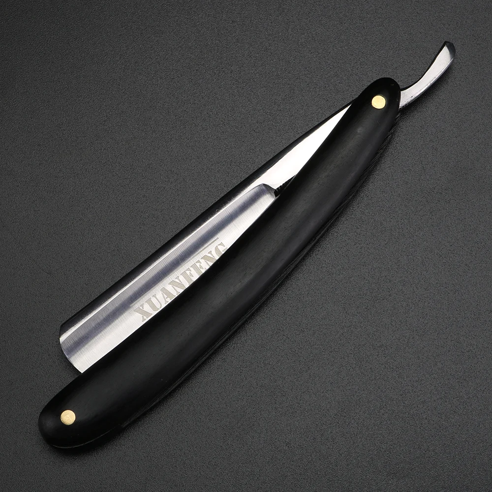 XUAN FENG Traditional Folding Shaver Hardened Steel High Hardness Sharp Straight Shaver Men's Shaver 6