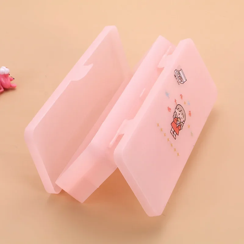 투명 프로스팅 대용량 연필 케이스, 더블 데크 플라스틱 연필 케이스, 학교 펜 케이스 용품, 연필 파우치