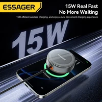 Essager 15W 3 in 1 Magnetic Wireless Charger With 96cm Retractable Type-C Cable
