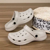 Stock Available 2024 New Large Size Beach Hollow Out Sandals Men's and Women's Garden Shoes Plus Size EVA Sole EVA Strap