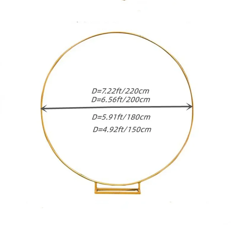 Wedding Arch Set Metal Circle Stand Wedding Arche Round Balloon Arch Flower Gold Background Arch DIY Frame Birthday Party Baby Shower Decor