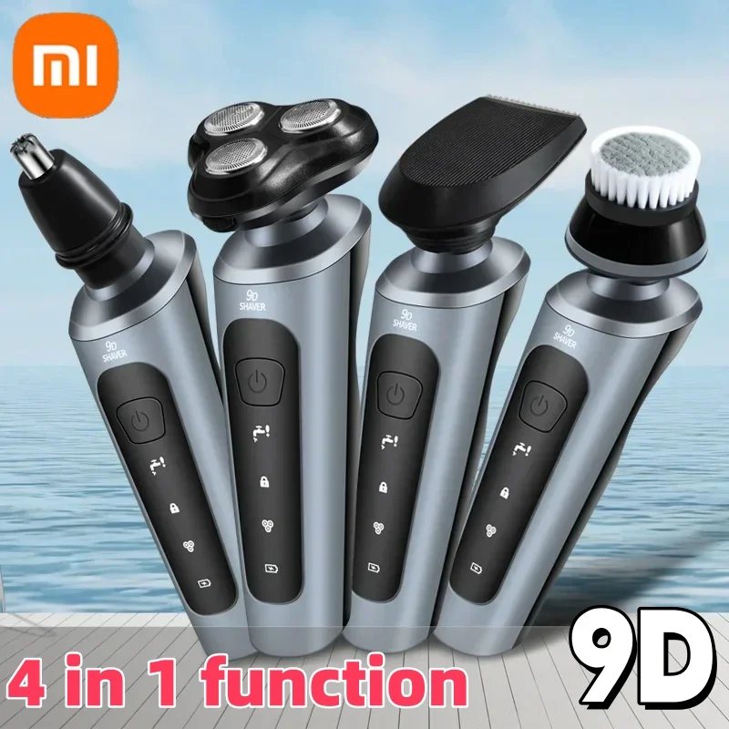 Xiaomi Electric Shavers For Men Waterproof Electric Trimmer Razor Wet Dry Use Rechargeable Battery Rotary Shaver Machine Shaving