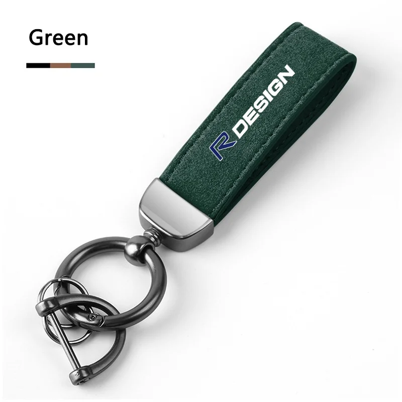 Portachiavi in pelle scamosciata per auto Portachiavi sportivo Regalo personalizzato con logo per portachiavi Volvo V40 V50 V60 V90 Accessorio per auto