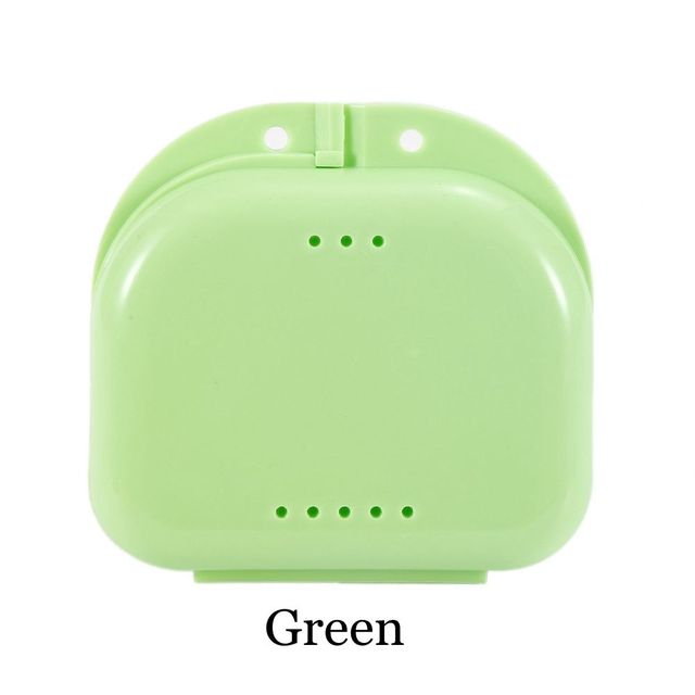 Fake Teeth Orthodontic Case Dental Retainer Mouth Guard Denture Storage Box Plastic Oral Hygiene Supplies Organizer