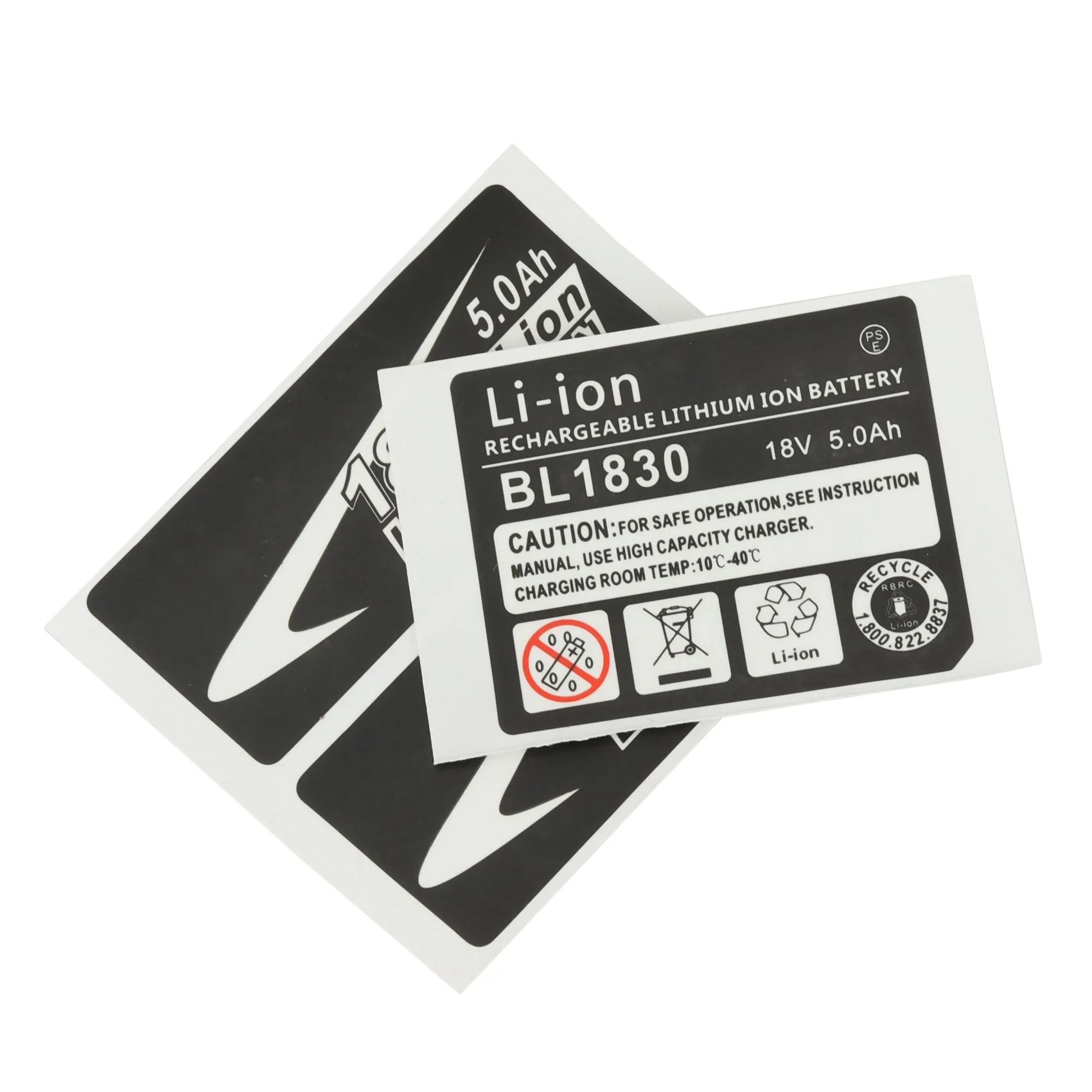 10 Sets of BL1830 Label Lithium Ion Battery 18V 5.0Ah Sticker Label Suitable for Makita 18V Battery