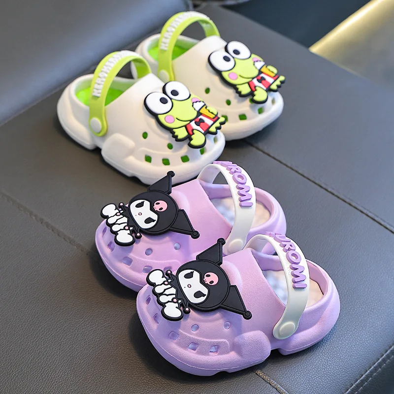 

Детские тапочки Sanrio, летние домашние Нескользящие тапочки для маленьких мальчиков и девочек, одежда для улицы