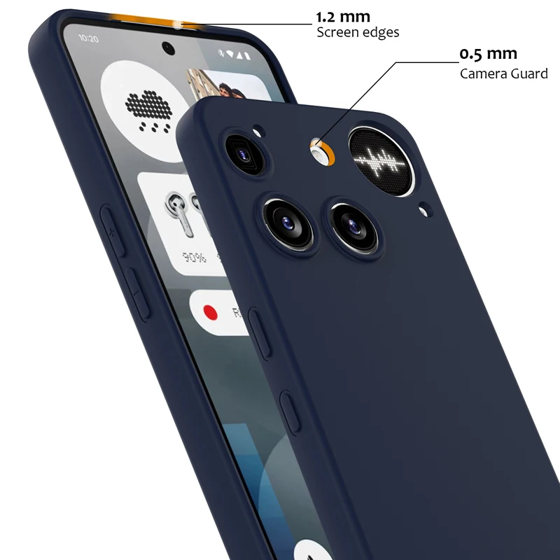 Magnetic Soft Silicone Protective Phone Case with Microfiber Lining and Strap