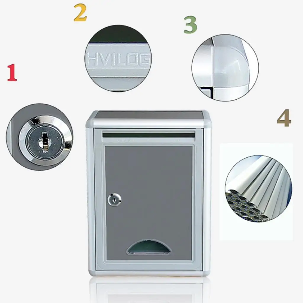 Outdoor Security Locking Mailbox Letter Box Suggestion Box Newspaper Box