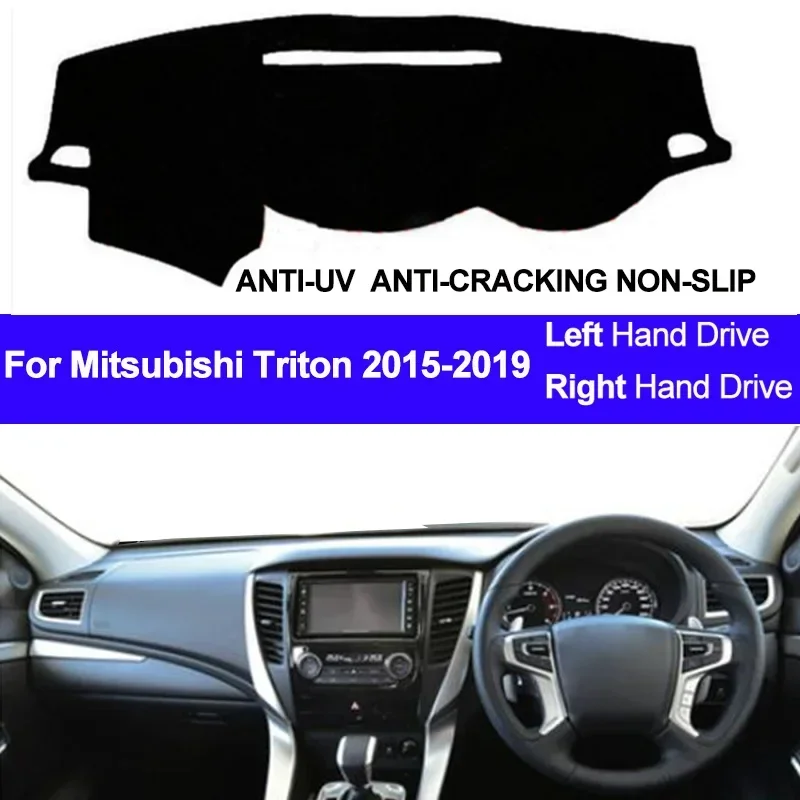 

Чехол для приборной панели автомобиля Mitsubishi Triton 2015 2016 2017 2018 2019, коврик для приборной панели, ковер, солнцезащитный козырек, нескользящий Стайлинг автомобиля