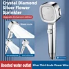 New 3 Speed Strong Pressurized Shower Head Square Handheld Shower Nozzle Household Shower Accessories 5