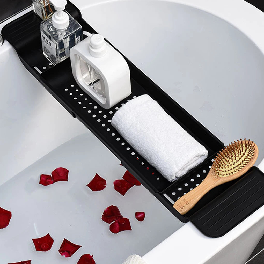Expandable Bathtub Tray Space-saving And Multi-functional Gift Expandable Bath Table Tray