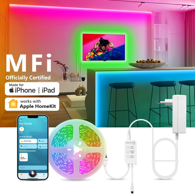 Tira Cinta Led Rgb 5m Apple Homekit + Control Remoto