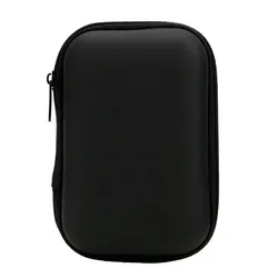 Compact Travel Electronics Organizer & Charging Case with Earphone Storage (Black)