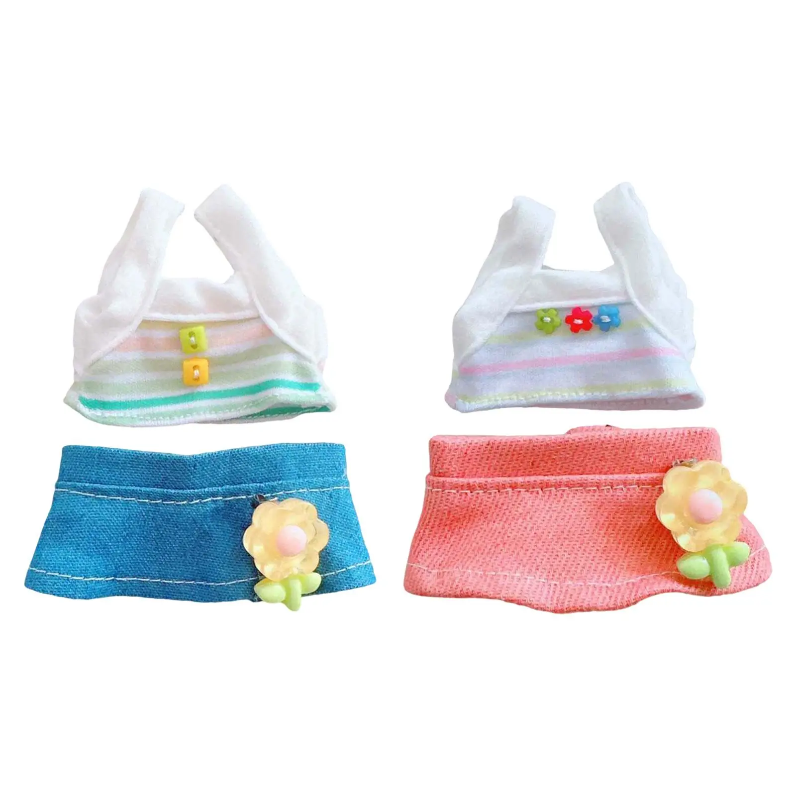 봉제 인형 옷 박제 동물 옷 스커트 및 조끼 원피스 장난감, 선물 사진 소품 선물, 코스프레 인형 액세서리, 15cm 