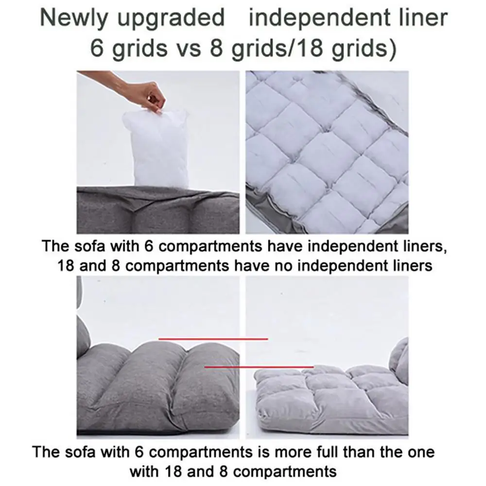 Description Picture 5 of itemAdjustable Comfort Floor Folding Sofa Chair For Home Living Room Furniture Modern Foldable Japanese Floor Chair Lazy Couch Sofa