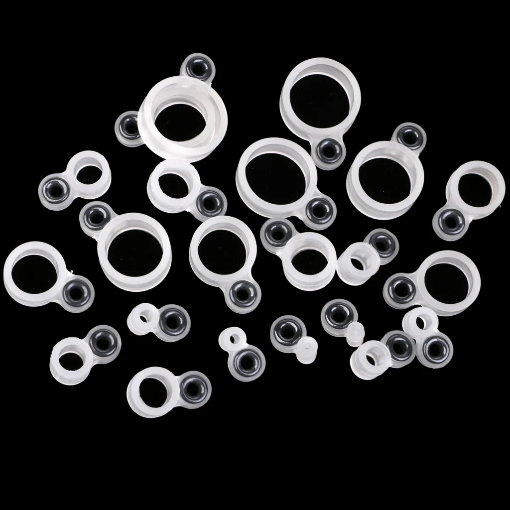 Pack of 22 piece Fishing Rod Guides Silicone Ceramic Eyes Fishing Rod Pack of 22 piece Fishing Rod Guides Silicone Ceramic Eyes Fishing Rod