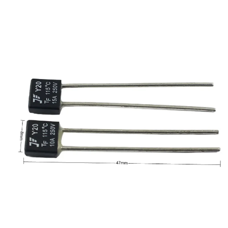 블랙 스퀘어 팬 모터 LED 열퓨즈 2A 250V RH 75 85 9295 102 105 110 115 120 130 140 145도 150 ℃   온도 퓨즈