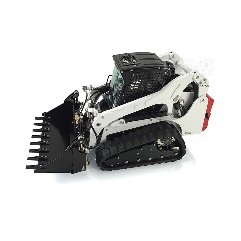 In Stock LESU 1/14 Metal Aoue LT5 RC Hydraulic Tracked Skid-Steer Loader CNC Painted Assembled Remoted Truck Boys Toy THZH1208 5