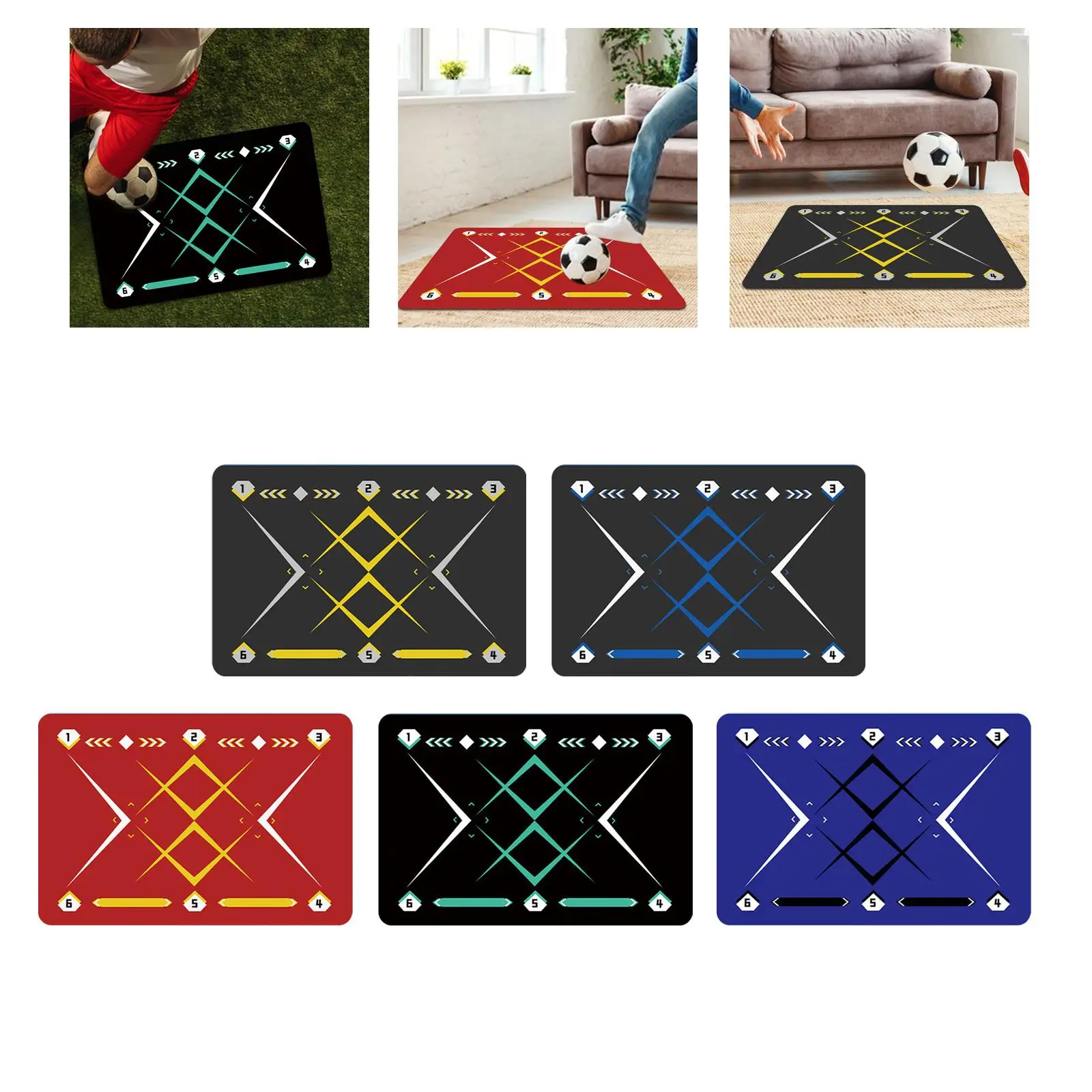 Football Footstep Training Mat Improve Speed and Coordination House Soccer