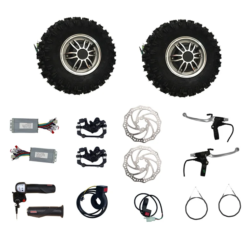 13 Inch High Speed Single Shaft Brushless Electric Motors Controller Kits 250W-1000W BLDC Electric Hub Motor With Off-Road Tire