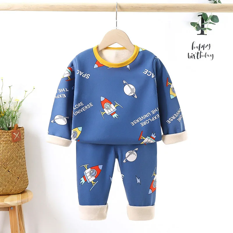 Kids Padded Long-Sleeve Underwear Set 5