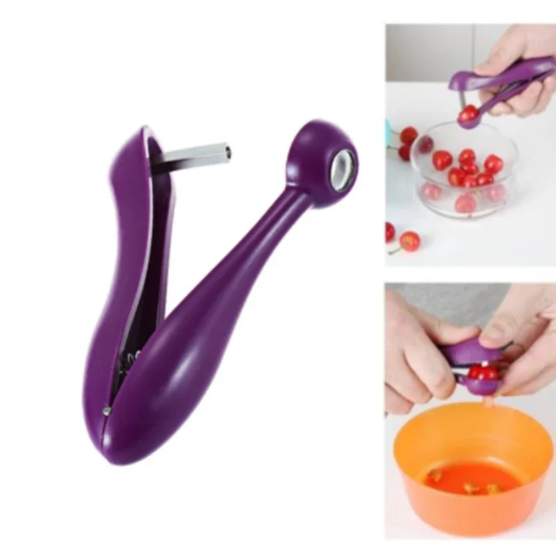 Kitchen Easy Core Seed Fast Enucleate Squeeze Fruit And Vegetable Tool Cherry Pit Remover_voghion.com