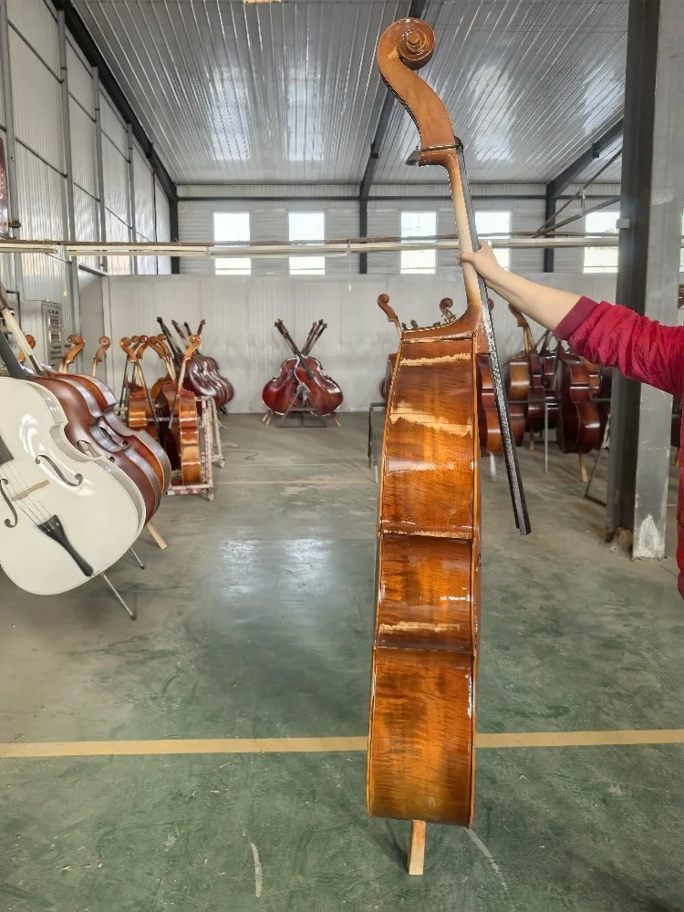 Solid wood bass, 3/4 bass, suitable for beginners, high-quality Huahao instrument