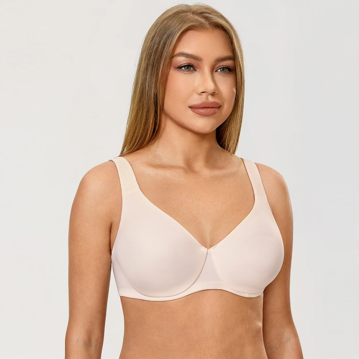 Sujetador sexy de malla transparente para mujer, sin relleno, sin forro,  brasier con varillas