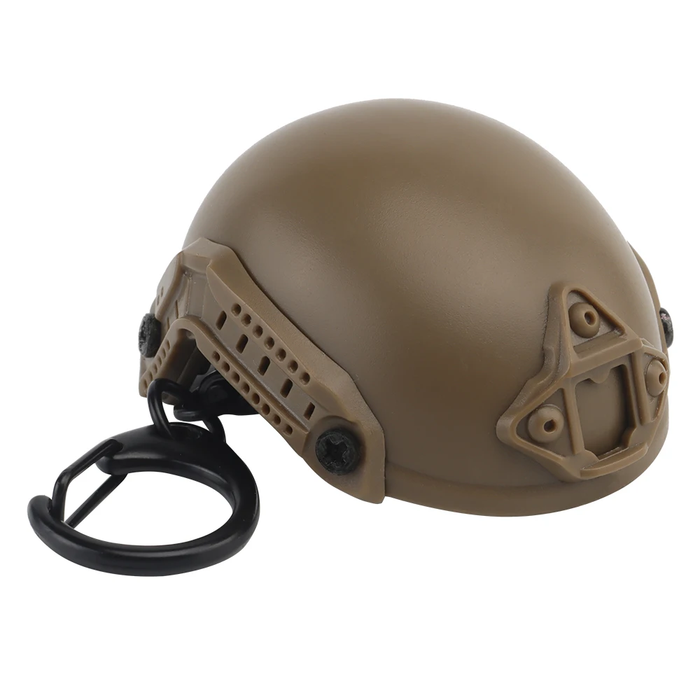 Tactical Fast Helmet Model Keychain Key Ring Mini Portable