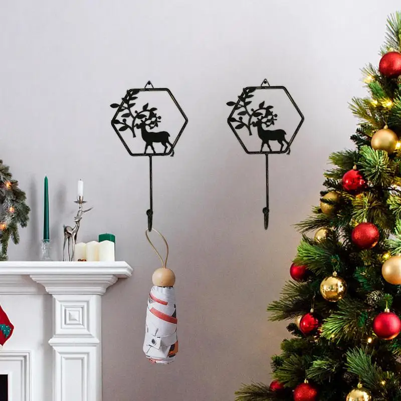 Retro Wall Hooks Christmas Wall Hanger Decorative Hooks For Hanging Things  On Wall Christmas Tree / Elk Wall Hanger Design - AliExpress