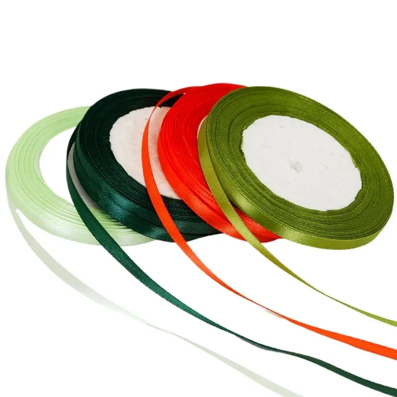 Elegant 6mm Satin Ribbon - Perfect for Bows, Floral Bouquets, and Gift Wrapping
