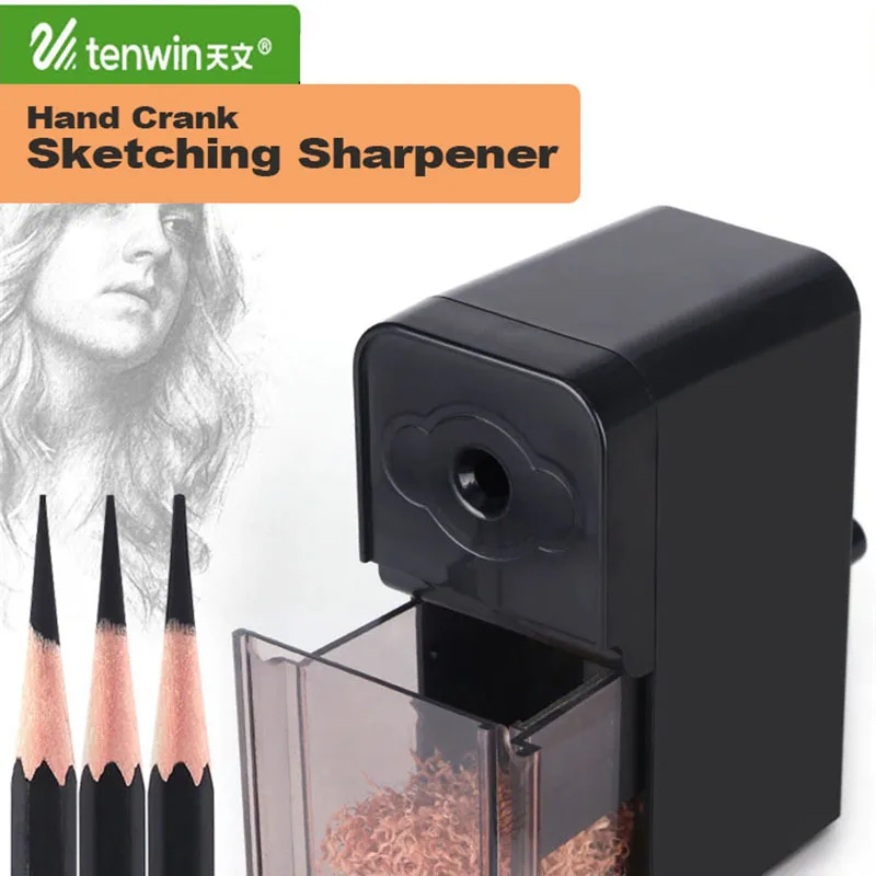 Tenwin 8029 Sketch Hand Crank/Rotary Pencil Sharpener Manual  Pencil/Charcoal Cutter School Mechanical Sharpener Knife Stationery