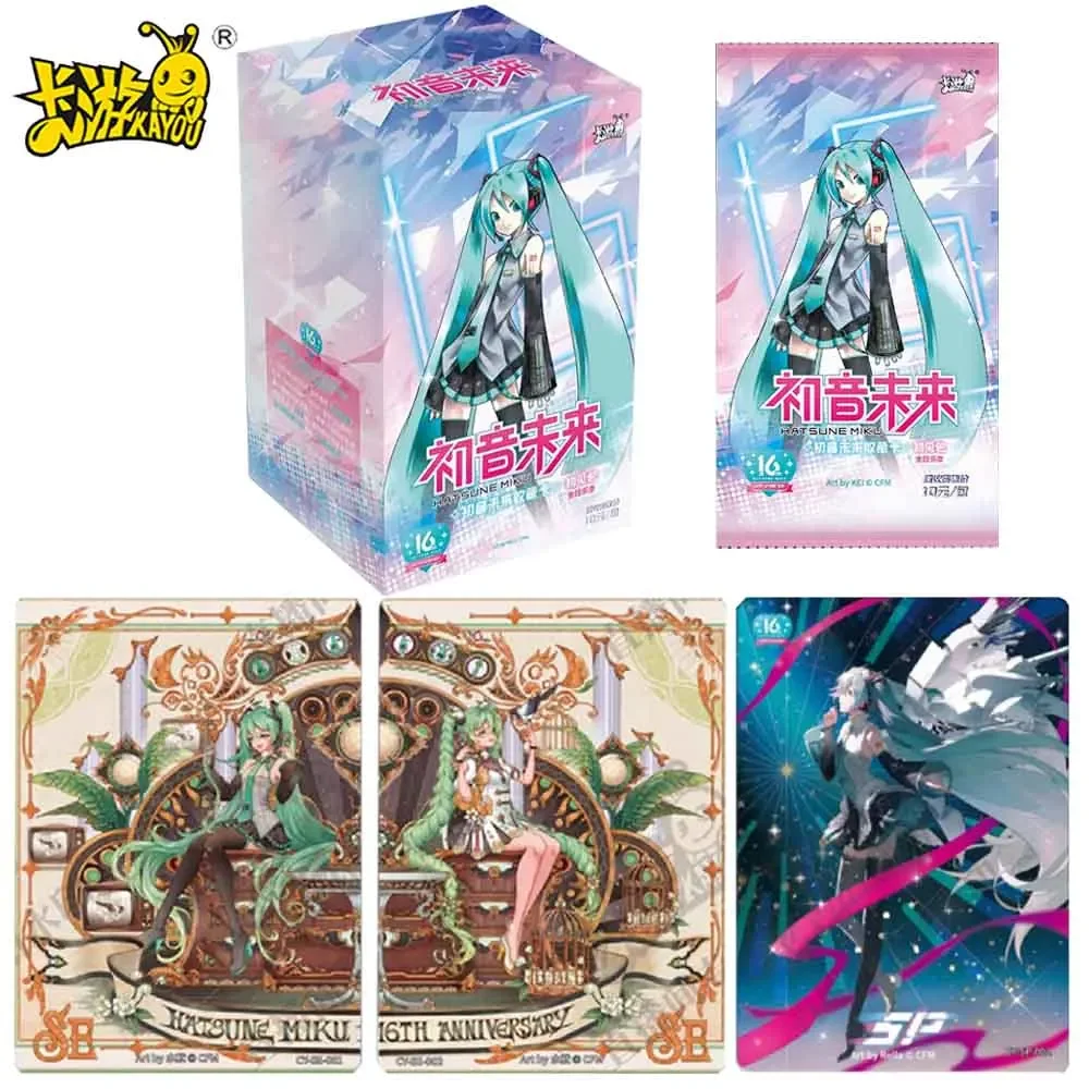 kayou-hatsune-miku-card-first-sound-card-birthday-movement-greet-hatsune-miku-16th-anniversary-collection-cards-toy-gifts