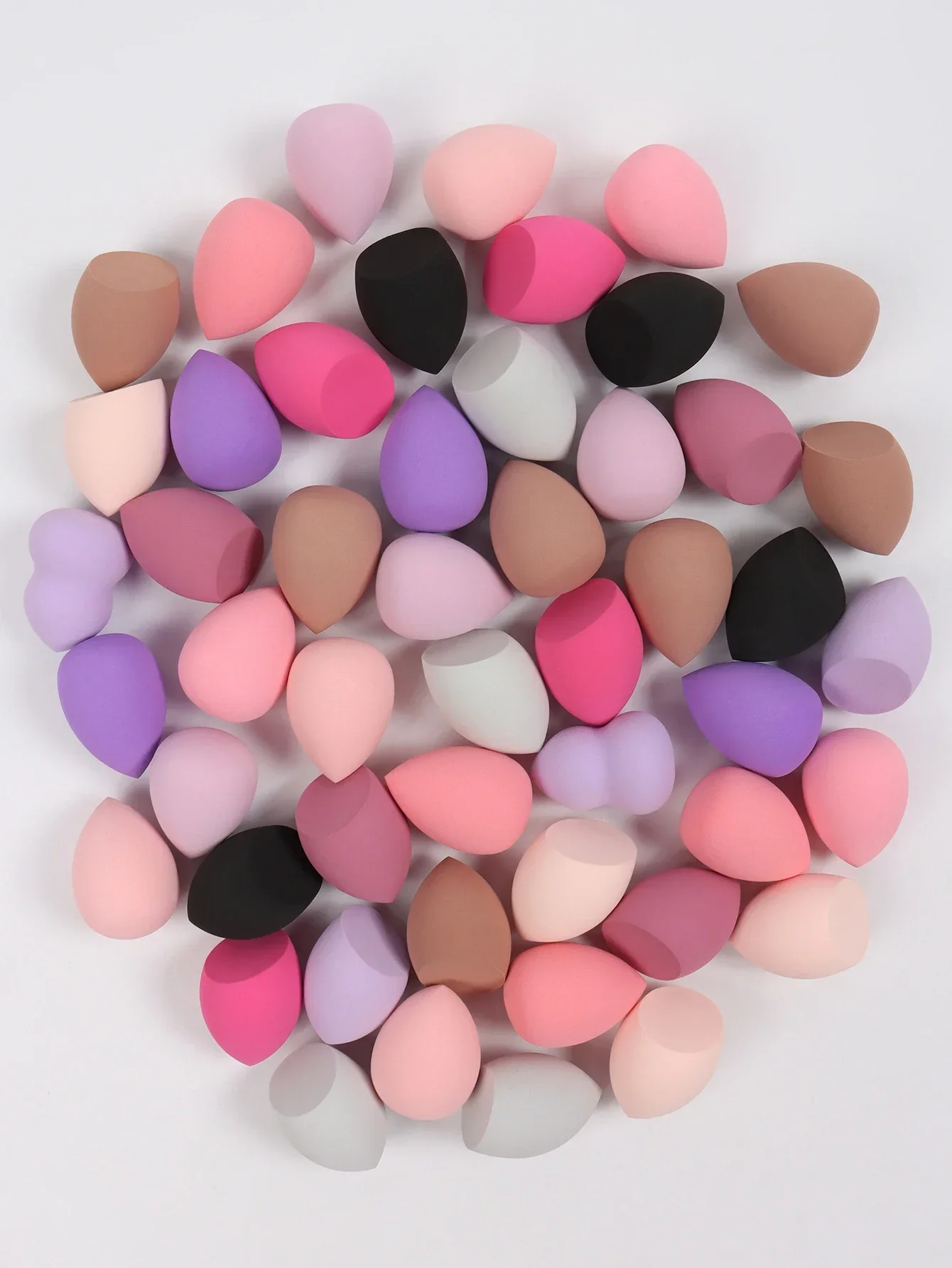 6/12/24/36/60PCS Sponges - Latex-Free Dual Use for Liquid/Cream/Powder, Random Colors & Shapes (Salon & Home)