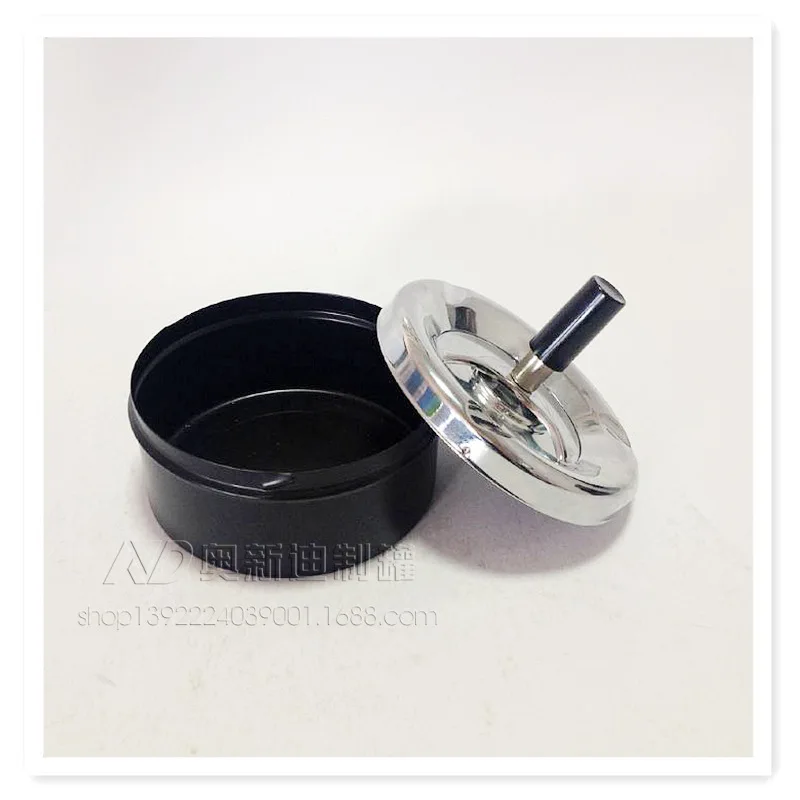 Portable Round Spinning Ashtray Cigarette Ash Stainless Steel Ashtray Housewares Spinning with Cover WY70917 Portable Ashtray Cigarettes Ashtray Stainless Steel Ashtray Metal Ashtray