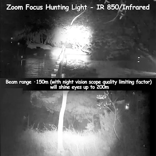 Description Picture 6 of item850/940nm Infrared Flashlight Zoomable IR Illuminator for Night Vision Devices Hunting Torch Tactical Weapon Gun Lights