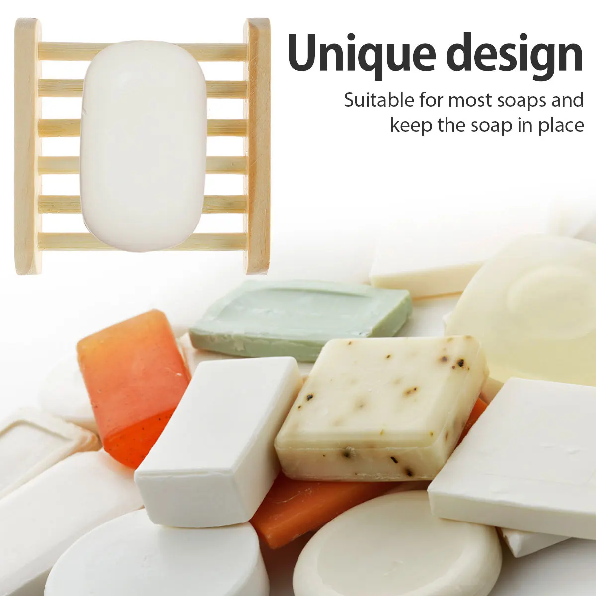 10/20Pcs Wooden Soap Dish for Shower Self Draining Soap Holder Dish Bathroom Soap Tray for Bathroom Kitchen Sink Soap Saver